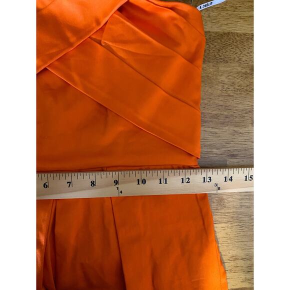 B Darlin Orange Flower One Strap Bodycon Formal Mini Dress Size 3/4 - Picture 10 of 11